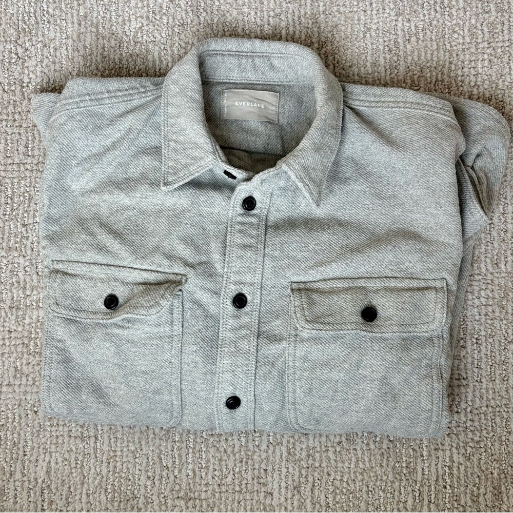 Everlane Men's Light Gray Shirt Jacket